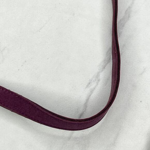 Purple Faux Suede Gold Tone Chain Woven Tie Belt One Size OS - Picture 11 of 12